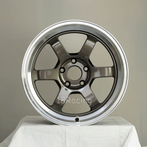 Rota Wheels Grid V 1790 5X114.3 20  73 Gunmetal With Polish Lip