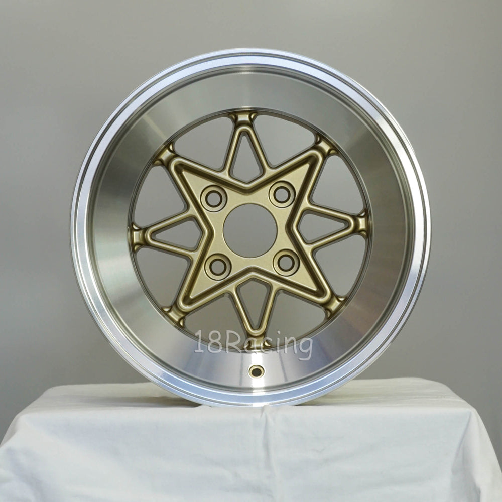 Rota Wheels Hachiju 1580 4X114.3 0 73  Gold with Polish Lip